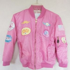 Pink Bomber Jacket. Girl's 10/12.